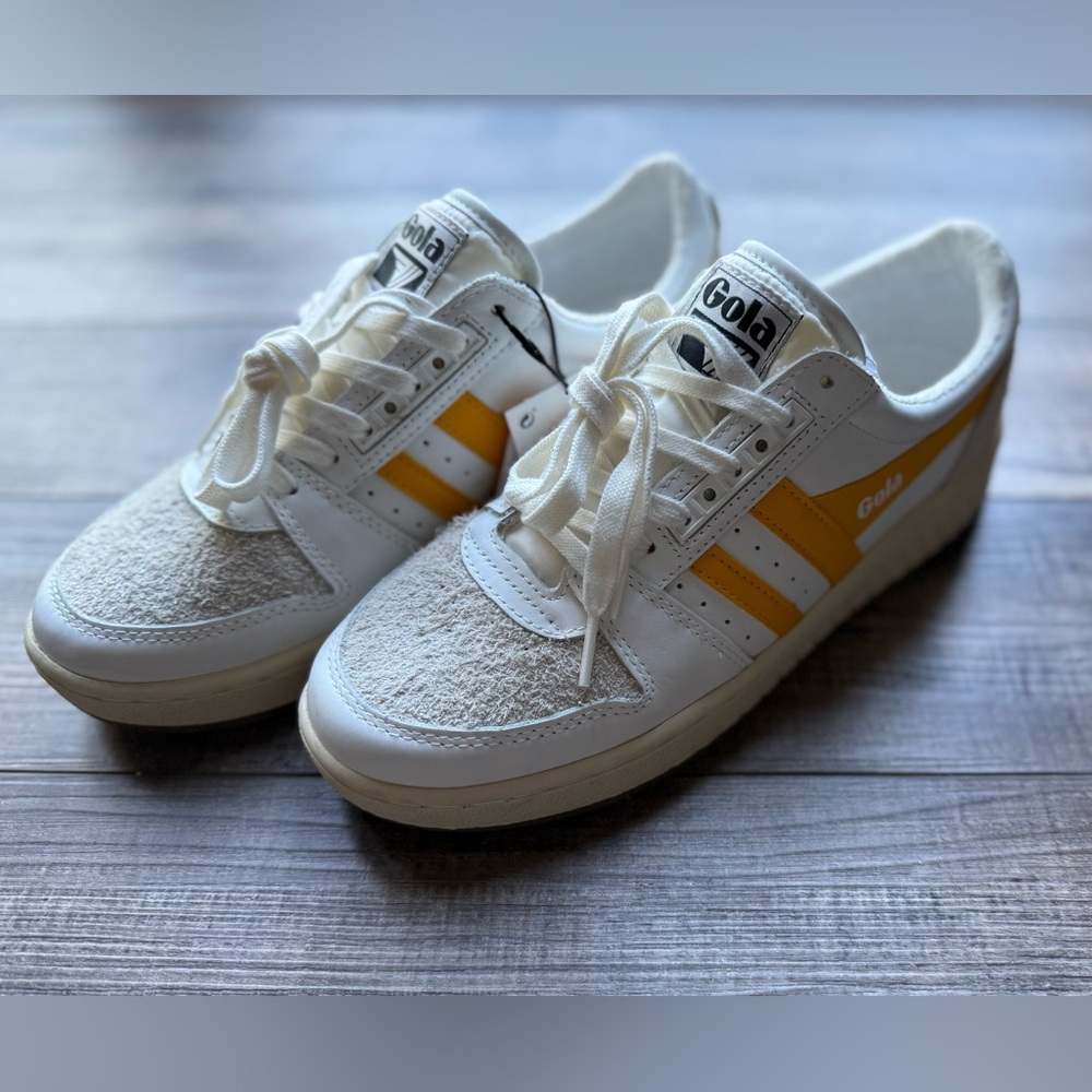 Gola For ZARA White and Yellow Grandslam Casual Sneakers - Picture 3 of 9